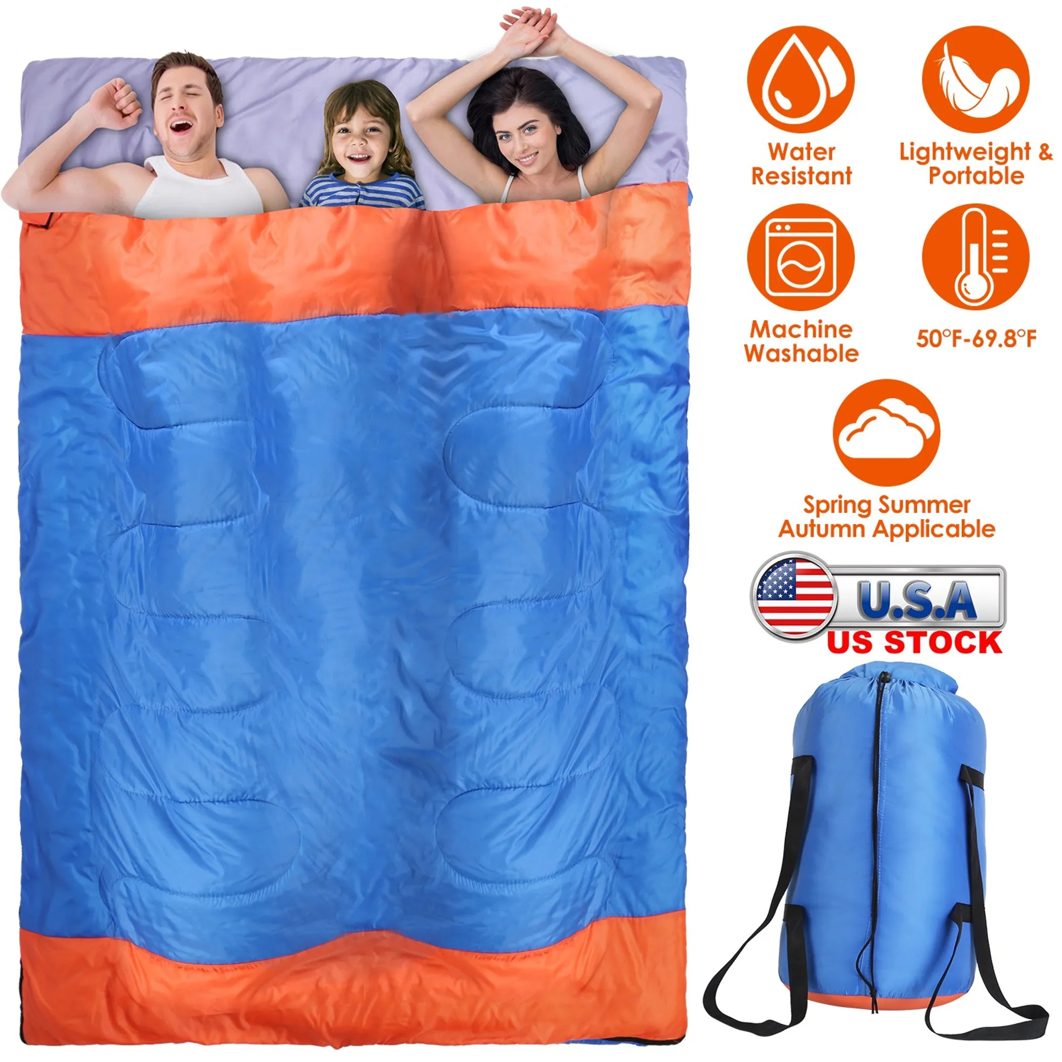 Experience Comfort Anywhere with the 3 People Sleeping Bag