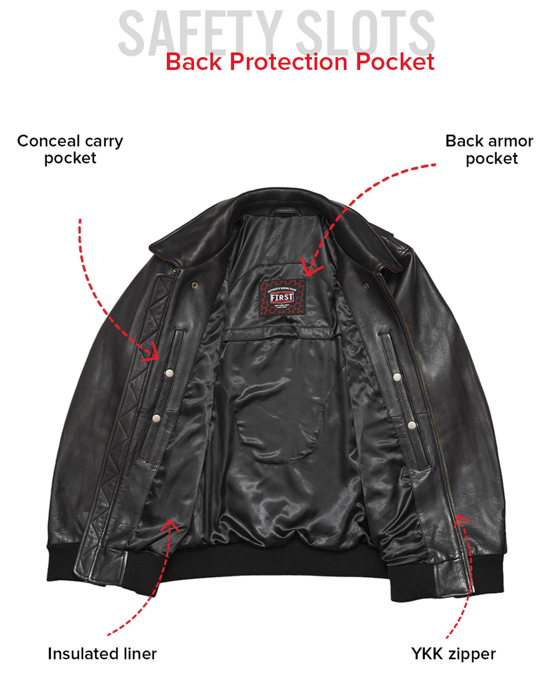 Moto Bomber - Men's Leather Jacket